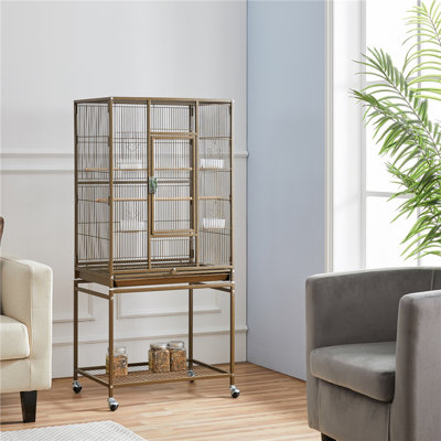 Setzer Flat Top Breeder Bird Cage with Wheels