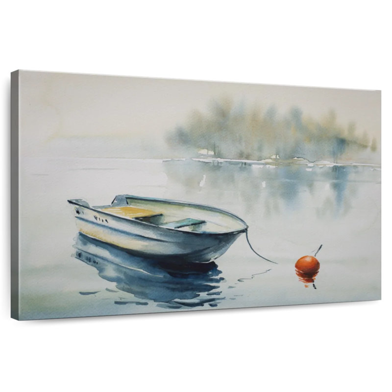 Bateau Mehar sur le lac Misty, H 16 po x l 24 po