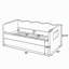 Lit de jour simple Gingham avec lit gigogne convertible 3-en-1-2005509103