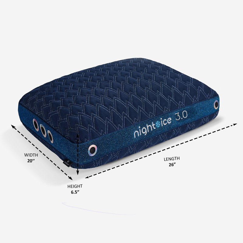 Bedgear Night Ice Performance Pillow - Triple Cooling - Medium Soft for All Sleep Positions, 3.0
