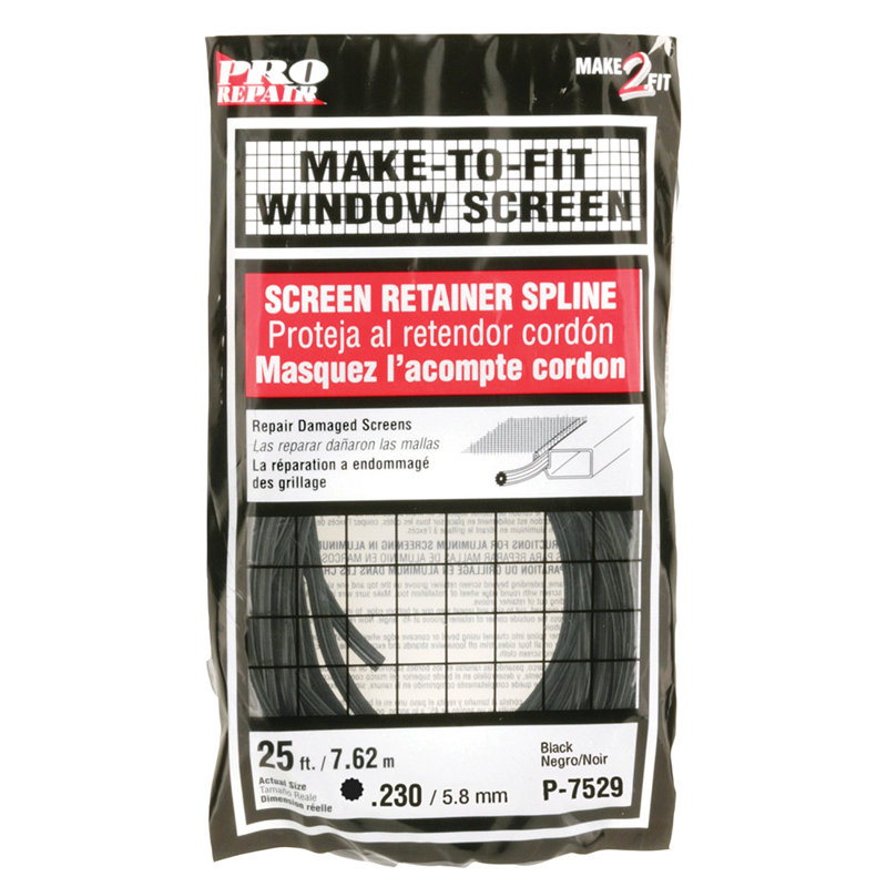 Spline écran en vrac Prime-Line (paquet simple), Gris, H 9,75 po x l 4,9 po x P 1,7 po