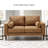 60'' Faux Leather Loveseat