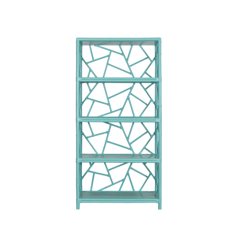 Tiffany 72"H x 36"W Etagere Bookcase, Turquoise
