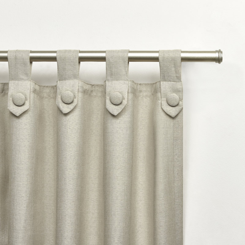 Rideaux/voilages semi-transparents en polyester Jianyu, l 54" x L 84", Beige