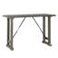 Table à hauteur de comptoir Anab, base rectangulaire en bois gris et ridoir