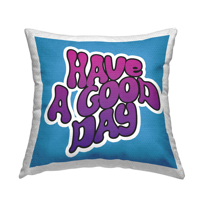 Coussin décoratif d'extérieur Groovy Good Day par Katrina Craven