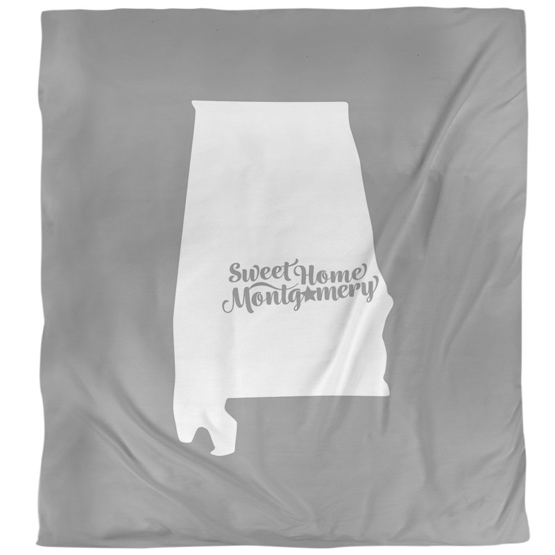 Housse de couette alabama montgomery, Housse de couette pour lit simple, Gris