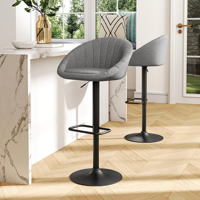 Swivel Upholstered Adjustable Height Counter Stool