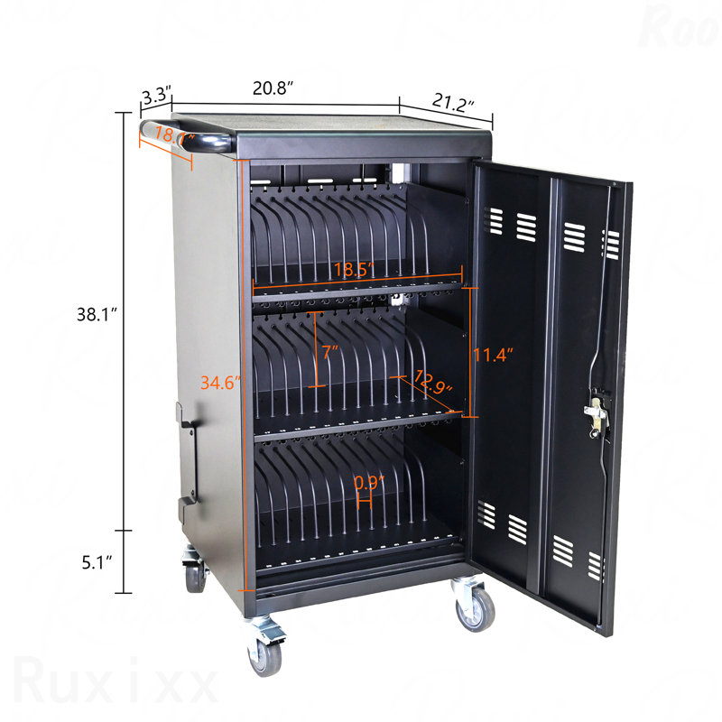 Chariot de charge mobile et armoire de rangement pour tablettes et ordinateurs portables 45 appareils