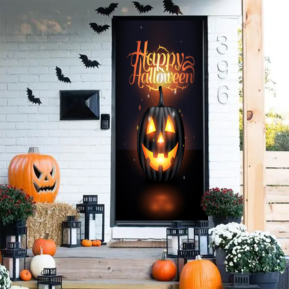 The Holiday Aisle® Happy Halloween Door Mural & Reviews | Wayfair