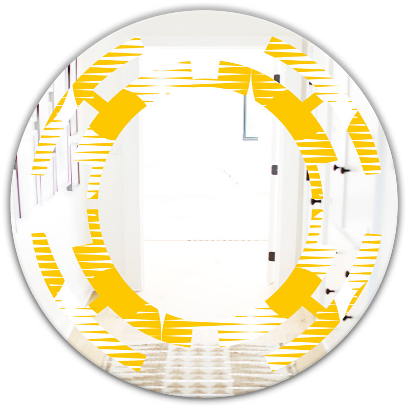 Miroir mural moderne sans cadre, 31,5 po x 31,5 po , Abstrait IV