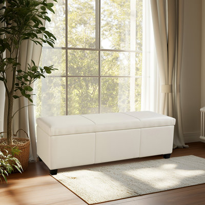 Aiyahna 46.85" Wide Rectangle Upholstered Storage Ottoman