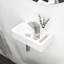 Lavabo de salle de bain mural en céramique - Rectangulaire blanc 15,82 x 8,54 po, teint, faible absorption d'eau, surface lisse, avec trou de robinet, finition rectangulaire, résistance aux acides, simple