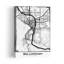 «Bellingham Washington Map», rétro, art abstrait de ville murale-1960701246