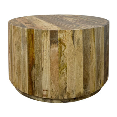 Elegant Brown 30" Round x 18" High Coffee Table with Integrated Storage Drawers