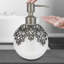 Distributeur de savon en verre givré Lavinia pour accessoires de salle de bain modernes et décorations de Noël