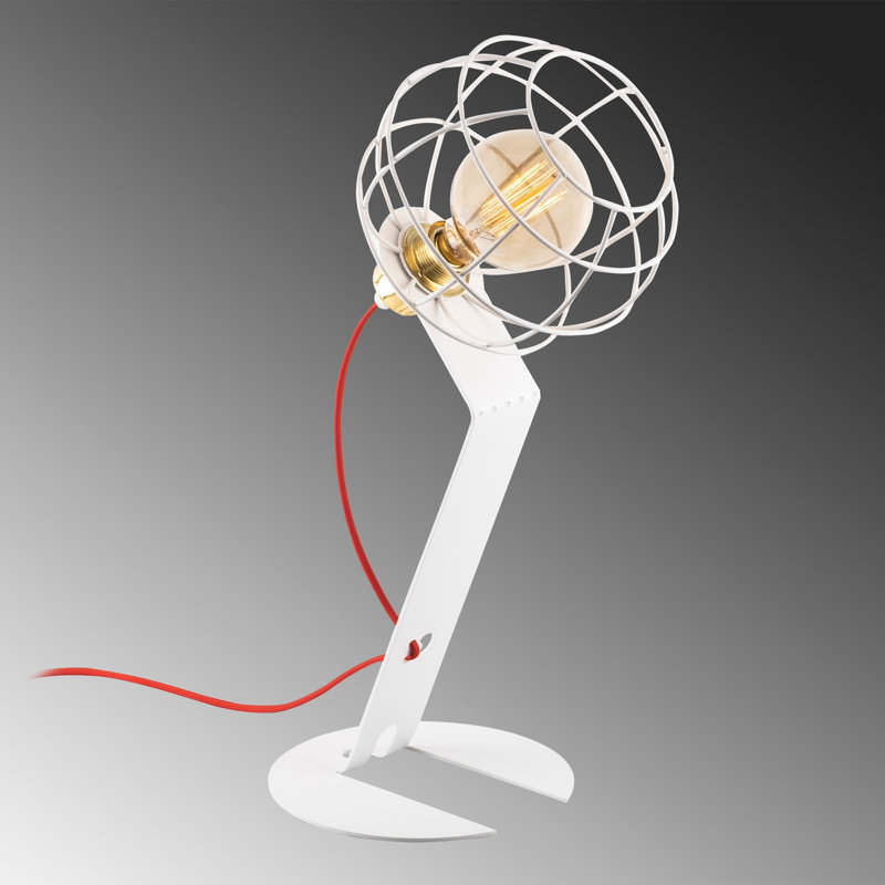 Lampe de table 22,44 "Akram, Blanc, Blanc