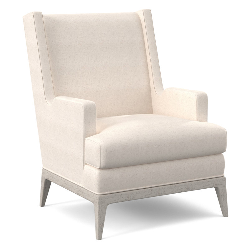 Cooper Upholstered Wingback Chair, Venice Ivory, Bisque