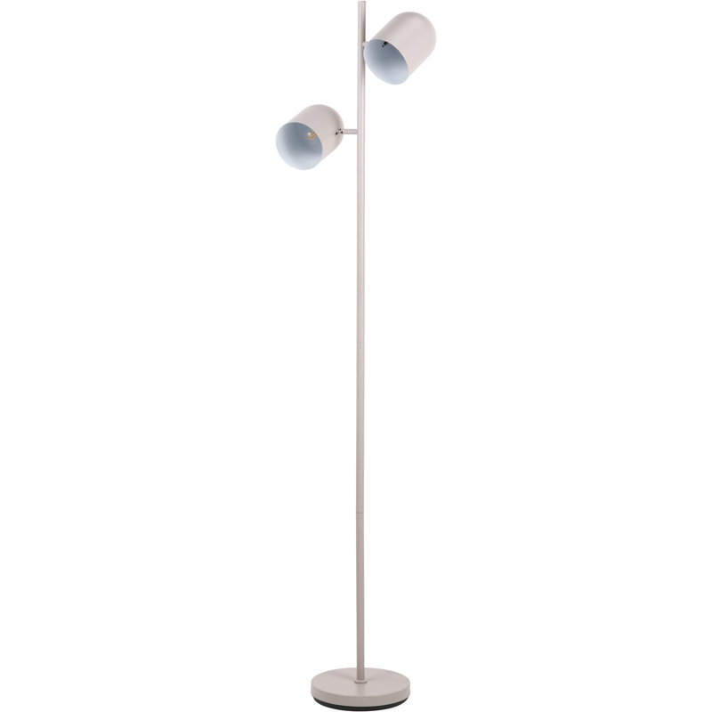 Finn 160cm Matte Task Floor Lamp, Grey, Grey
