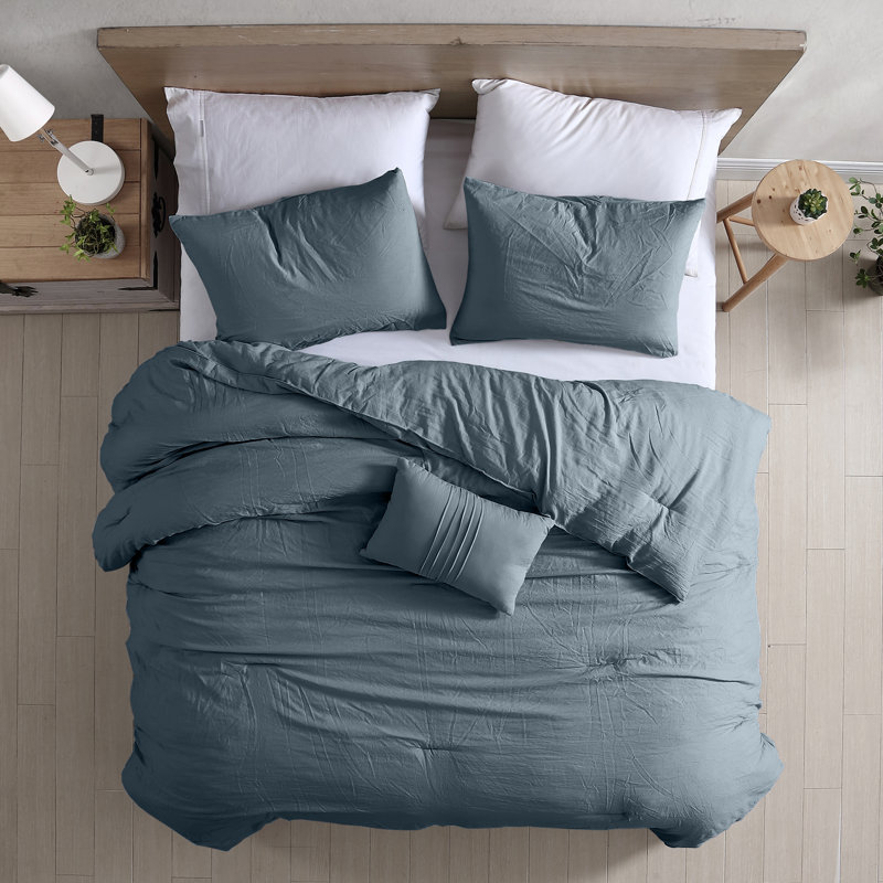 Modern Threads - Beck Comforter Set - Down Alternative Brushed Microfiber - Elegant All Season Bedspread Set - includes Comforter, Shams, & Decorative Pillow