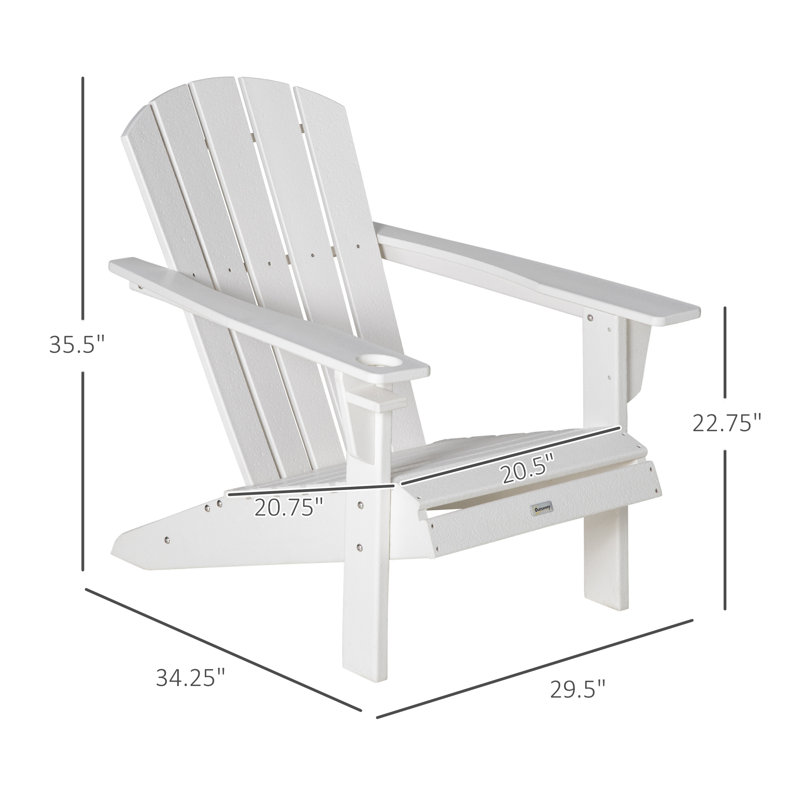 Outdoor Adirondack Chair, White