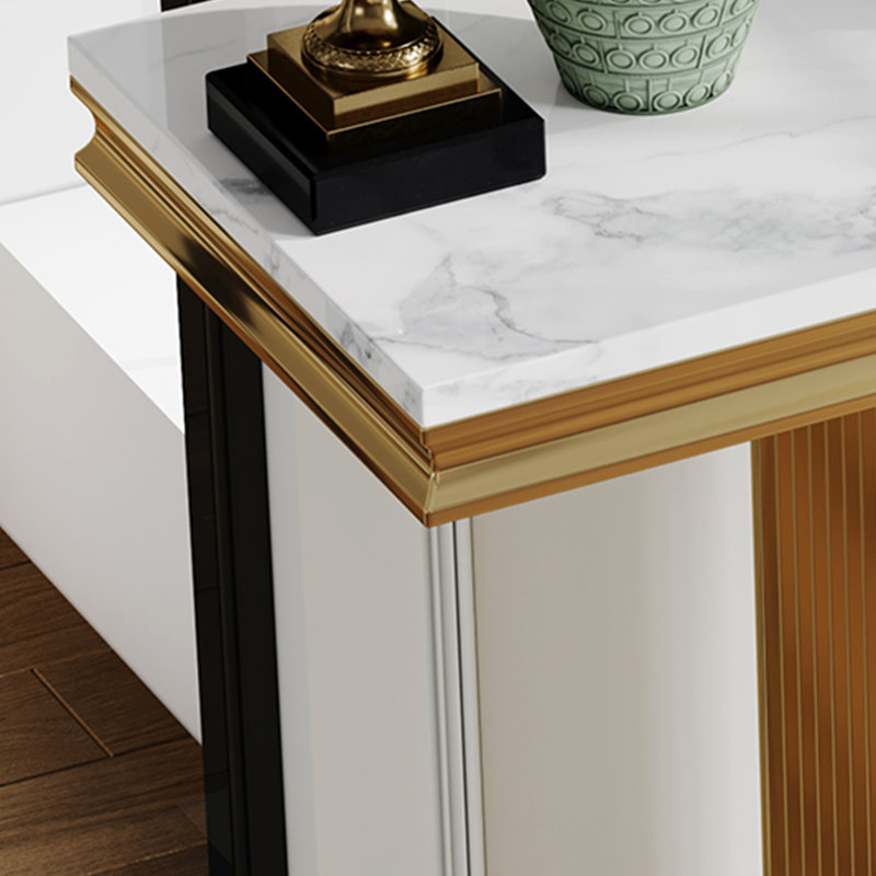 Console Doner, Blanc, Doré