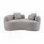 Causeuse courbée en tissu de velours Boneless Teddy, canapé, canapé-lit, causeuse, canapé moderne-242610258-267675106