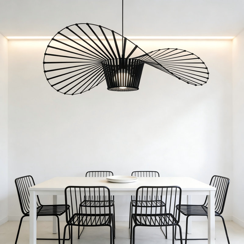 Ivy Bronx 1-Light Unique/Statement Geometric Pendant, 25cm x 80cm x 80cm
