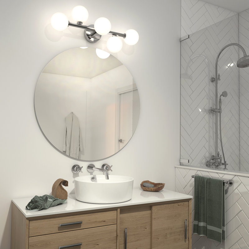 Tuskahoma Vanity Light Fixture, Chrome, Chrome