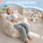 Kids bean bag chair, Toddler Lazy Chair with Shredded Foam Filling-475414315