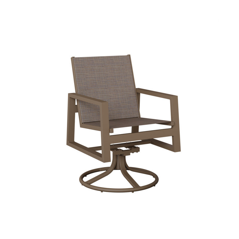 Chaise berçante pivotante en aluminium Ohlson Clay, Bleu cadet Shelby, Argile