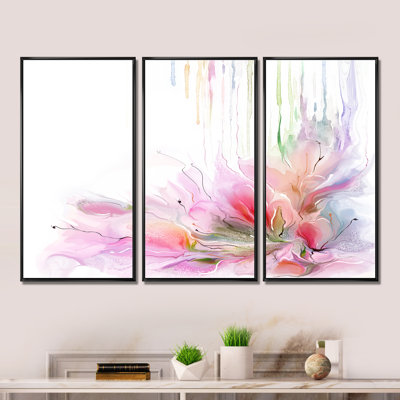 " Floral Composition " 3 - Pieces Painting Print