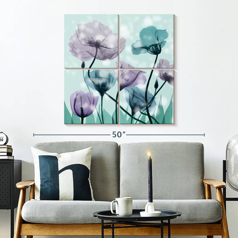 Paysage de fleurs Harnek Midnight, H 32 po x l 32 po