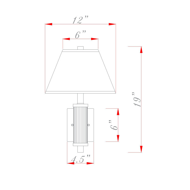 Lampe murale bougie 1 lumières Wellesley