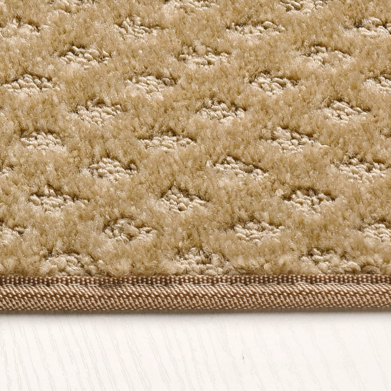 Ensemble de 12 tapis en polypropylène à motif de treillis Bullnose, Kaki