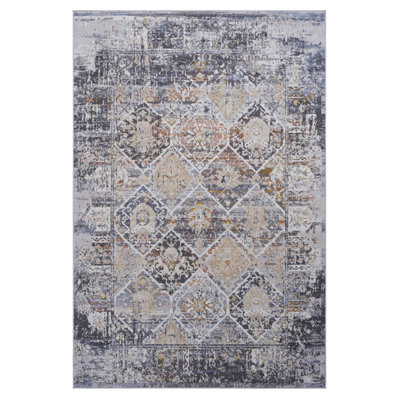 Tapis 5 x 7 avec fonction anti-perte de poils, multicolore, teint, qui convient au salon, à la chambre à coucher, au bureau de la salle à manger, confortablement multi-tapis, sans perte de poils, rehausse le bureau à domicile et l'ambiance de la pièce