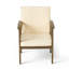 Extérieur de 4 fauteuils club en bois, finition grise, coussins crème-eau, confortable pour les fauteuils de patio en bois 4, conception peu encombrante, cour pour coussins