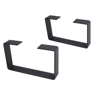2 X8"coffee Table Legs,u Shaped Heavy Duty Solid Steel Table Legs,cabinet Legs,sofa Legs,black