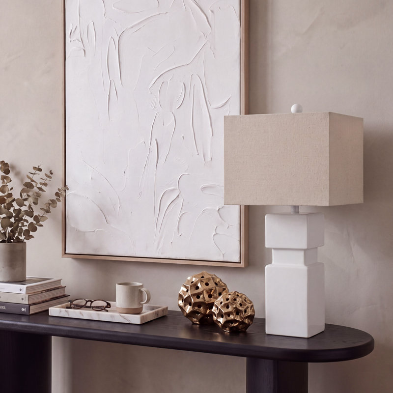 Lampe de table en résine Ardra, 24 pouces