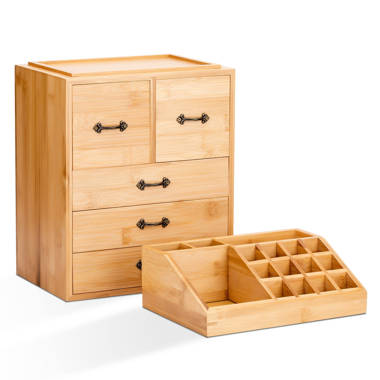 Wooden Cosmetic Storage Box Latitude Run Finish: Cherry