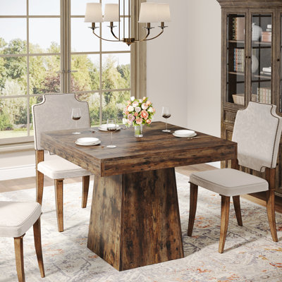 31.5 Inch Square Dining Table, Kitchen Table Small Dinner Table Farmhouse Dining Room Table