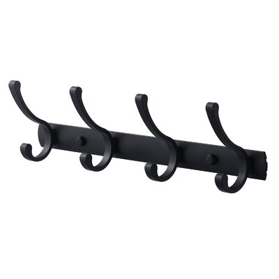 Coat Rack Wall Mounted, Modern Wall Mount Coat Hooks, Heavy Duty Coat Hangers For Wall, Matte Black Wall Rack For Hanging Coat Jacket Backpack Hat -  Rebrilliant, 06B85B97A6F94389B3E79C8FE274DFA9