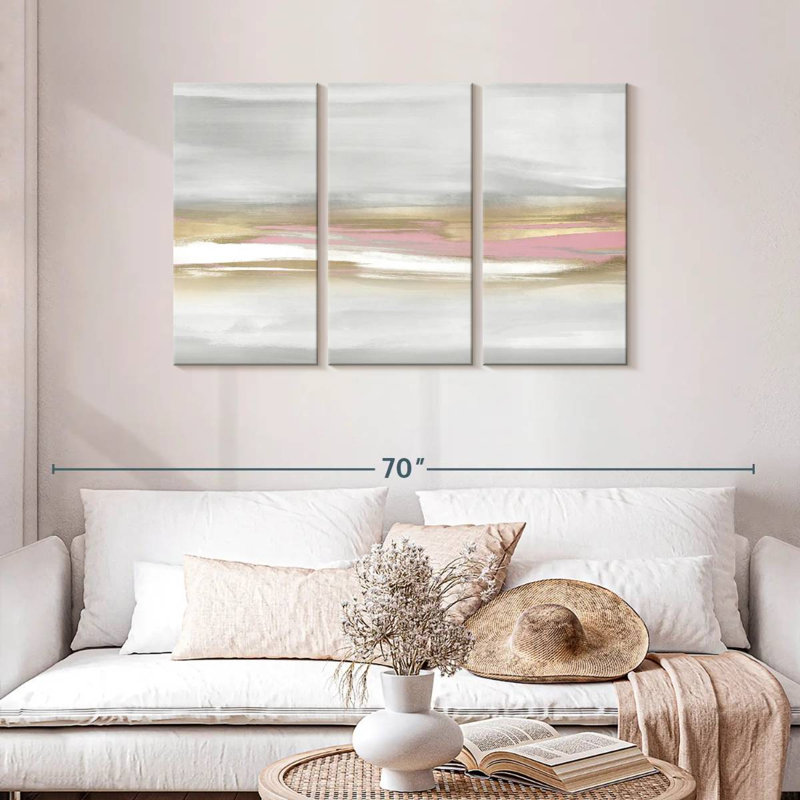 Avery Highlight Pink Blush I, 28" H x 45" W