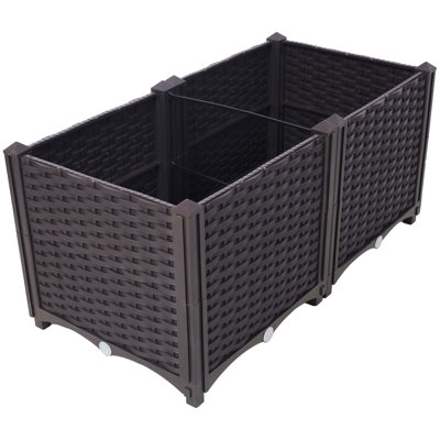 Bacs à fleurs en plastique pour plantes à fleurs, plantes et plantes grasses