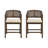 Darise 24.25” Seat Height Pe Rattan Counter Stools With Rubberwood Frame-111605315