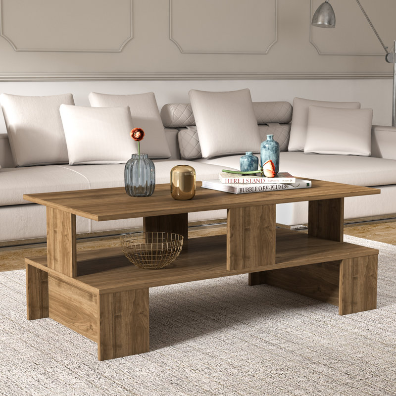 Merryvale 120cm W Rectangular Coffee Table, Walnut