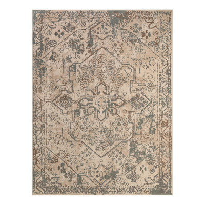 Mosely Orential Cream/Brown Area Rug