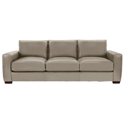 Dawkins 94'' Genuine Leather Square Arm Sofa