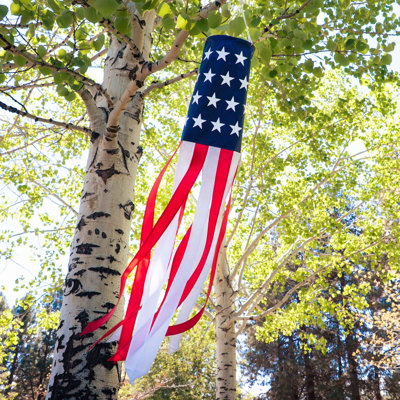 U.S. Stars and Stripes Embroidered Printed Windsock