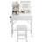 31.5'' Wide Makeup Vanity Set with Stool and LED Mirror